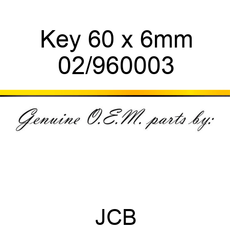 Key 60 x 6mm 02/960003