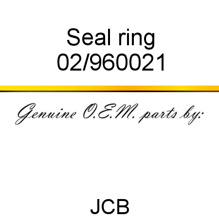 Seal, ring 02/960021