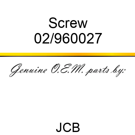 Screw 02/960027