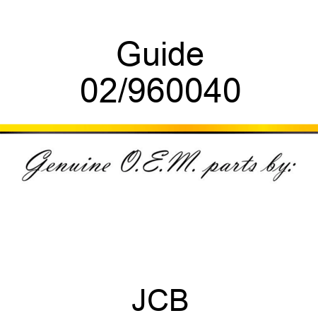 Guide 02/960040