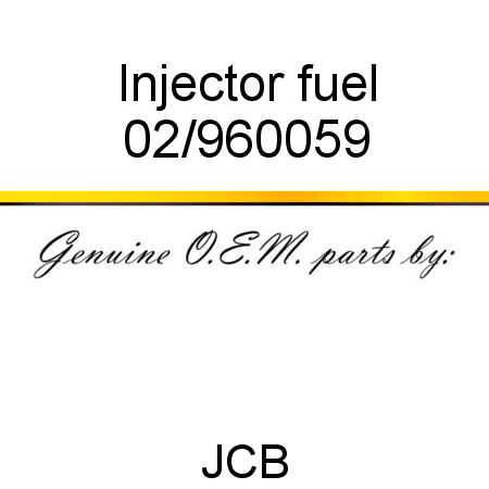 Injector, fuel 02/960059
