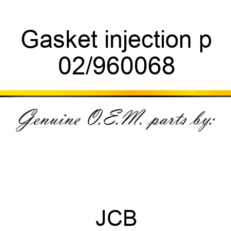 Gasket injection p 02/960068