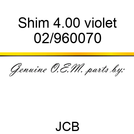 Shim 4.00 violet 02/960070