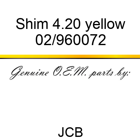 Shim 4.20 yellow 02/960072