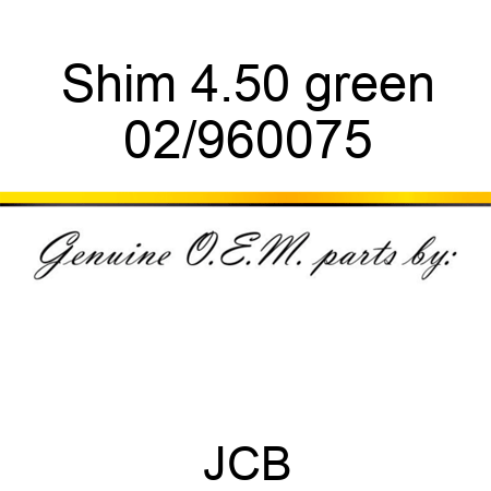 Shim 4.50 green 02/960075