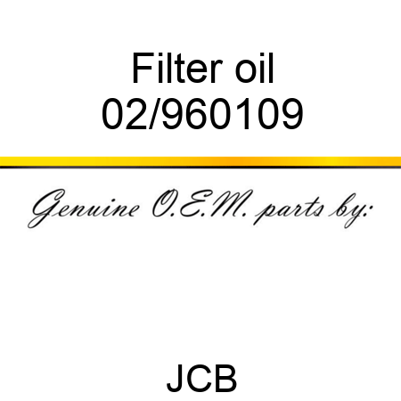 Filter oil 02/960109