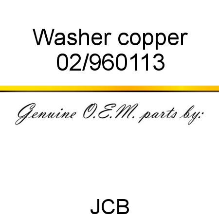 Washer, copper 02/960113