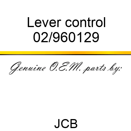 Lever control 02/960129