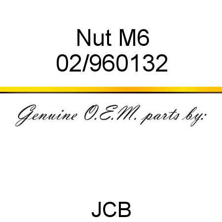 Nut, M6 02/960132