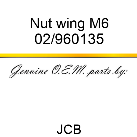 Nut wing, M6 02/960135