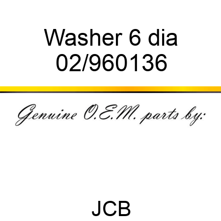 Washer 6 dia 02/960136