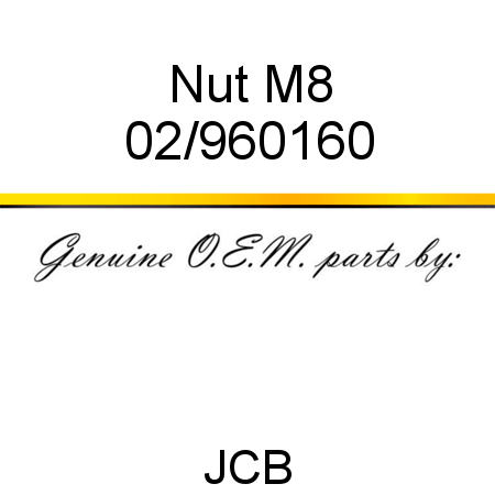 Nut, M8 02/960160