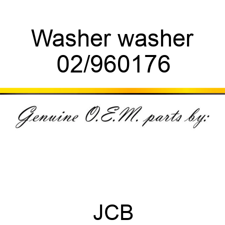 Washer washer 02/960176