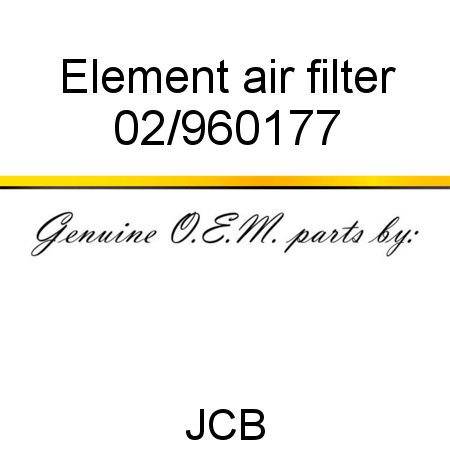 Element, air filter 02/960177