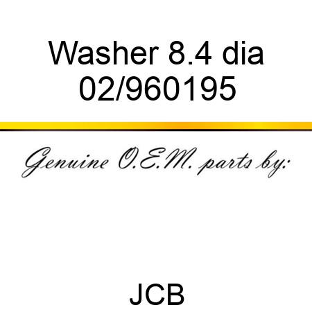 Washer 8.4 dia 02/960195