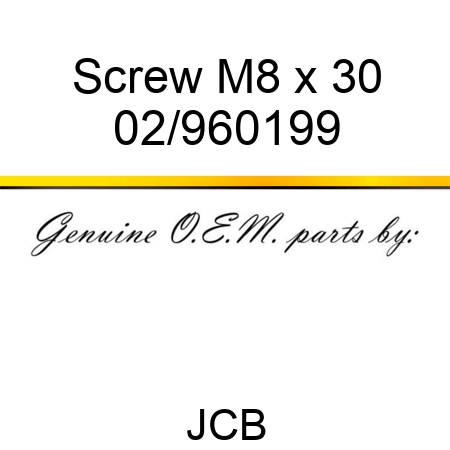 Screw M8 x 30 02/960199