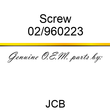 Screw 02/960223