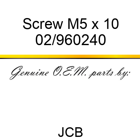 Screw M5 x 10 02/960240