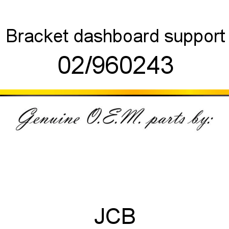 Bracket, dashboard support 02/960243