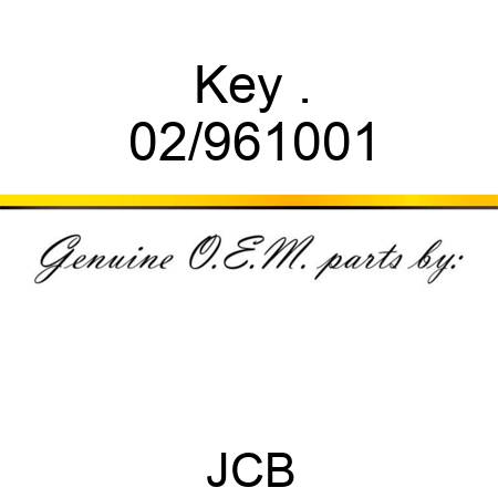 Key . 02/961001