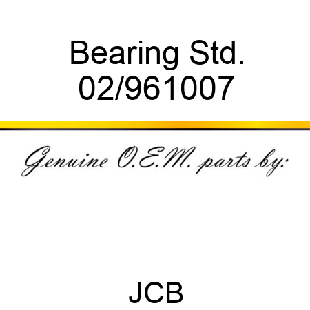 Bearing Std. 02/961007