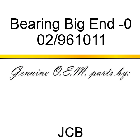 Bearing Big End -0 02/961011