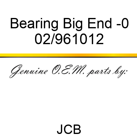 Bearing Big End -0 02/961012