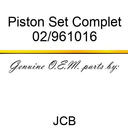 Piston Set Complet 02/961016