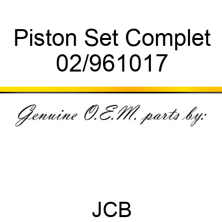 Piston Set Complet 02/961017