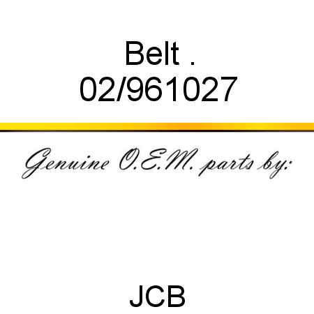 Belt, . 02/961027