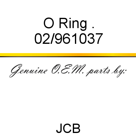 O Ring, . 02/961037