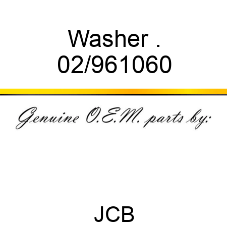 Washer . 02/961060