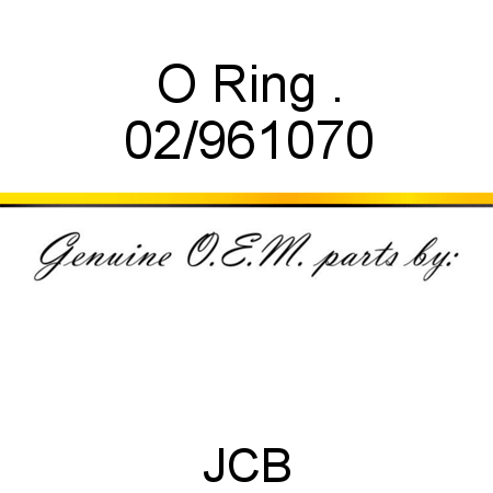 O Ring, . 02/961070