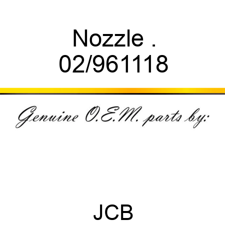 Nozzle . 02/961118