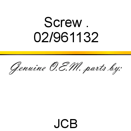 Screw, . 02/961132