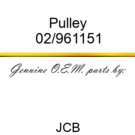 Pulley 02/961151