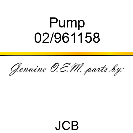 Pump 02/961158