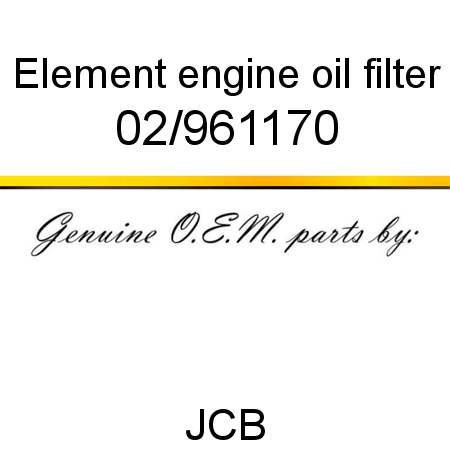 Element, engine oil filter 02/961170