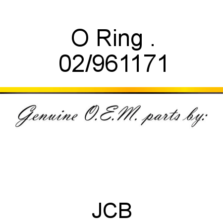 O Ring, . 02/961171
