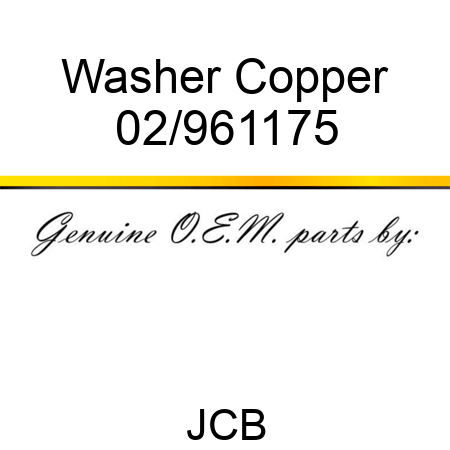 Washer Copper 02/961175