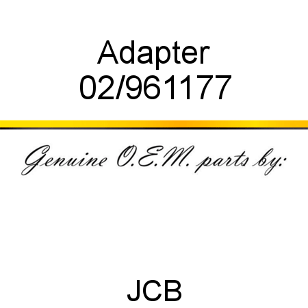 Adapter 02/961177