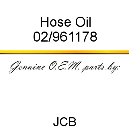 Hose, Oil 02/961178