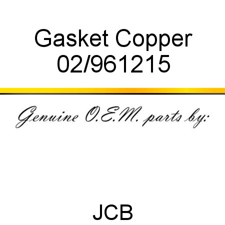 Gasket, Copper 02/961215