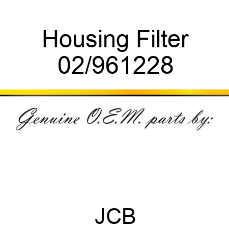 Housing Filter 02/961228