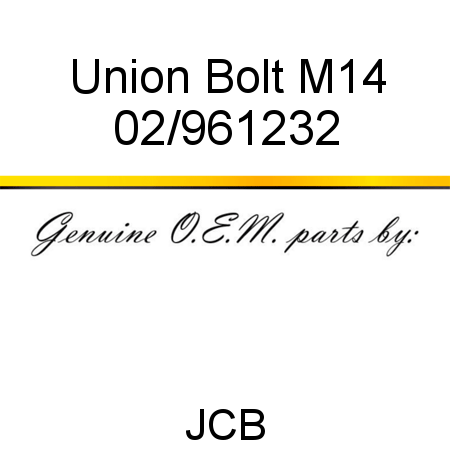 Union, Bolt M14 02/961232