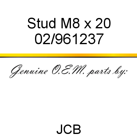 Stud, M8 x 20 02/961237