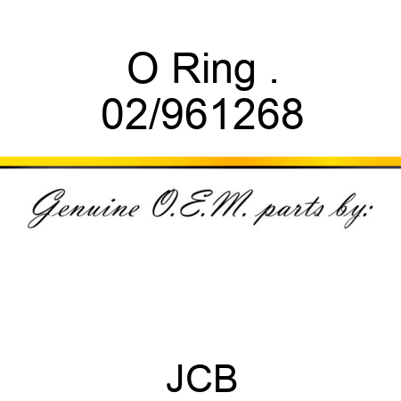 O Ring . 02/961268