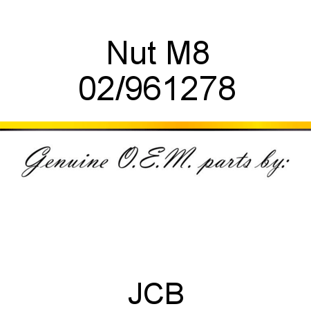 Nut, M8 02/961278