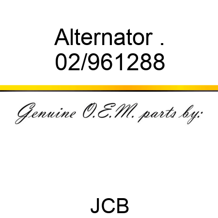 Alternator . 02/961288