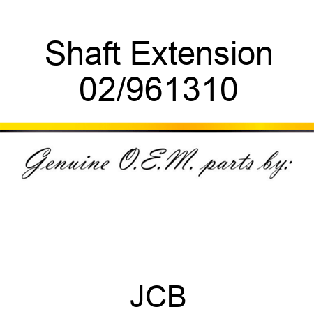 Shaft Extension 02/961310